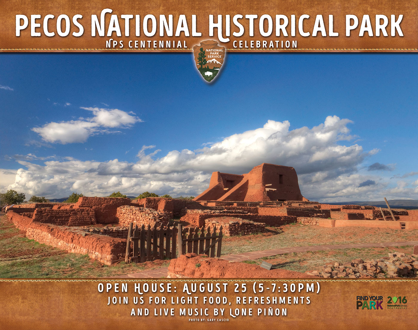 Poster design for event at Pecos National Historical Park Poster design for Pecos National Historical Park