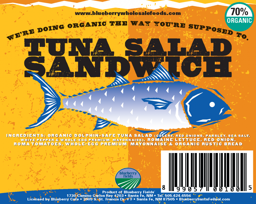 Tuna Sandwich label